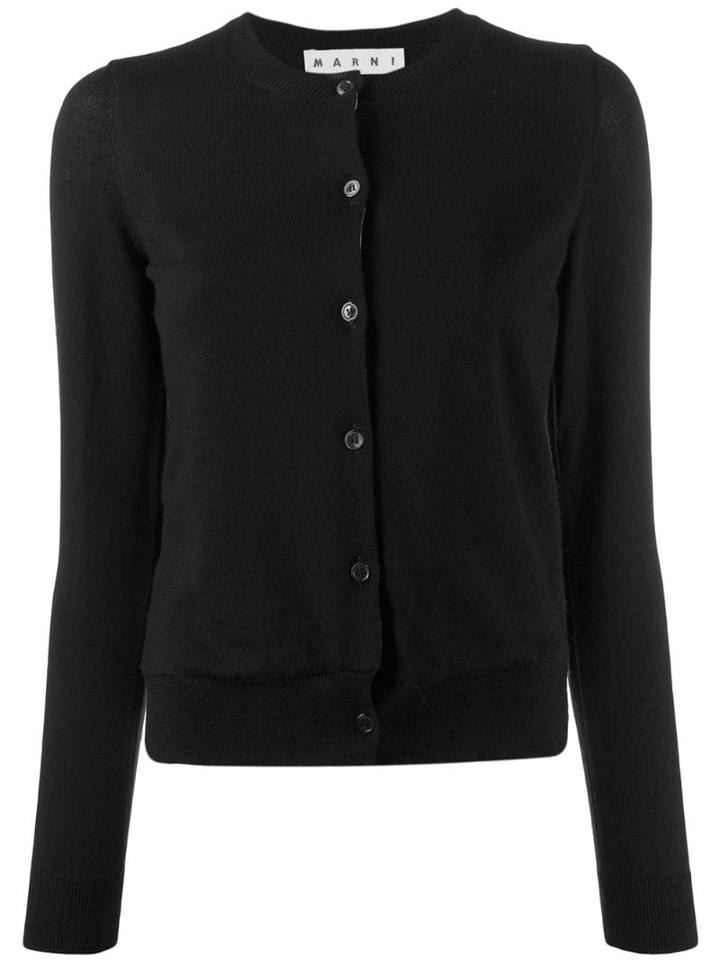 Marni Round Neck Cardigan - Black