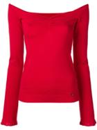 Liu Jo Sweetheart Neck Sweater - Red