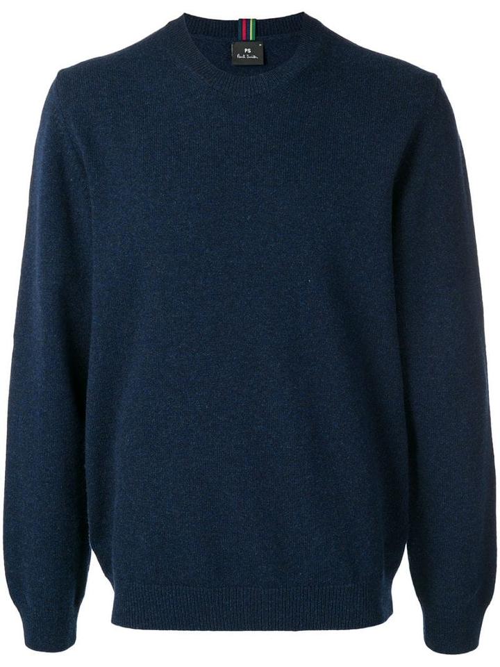 Ps Paul Smith Long-sleeve Fitted Sweater - Blue