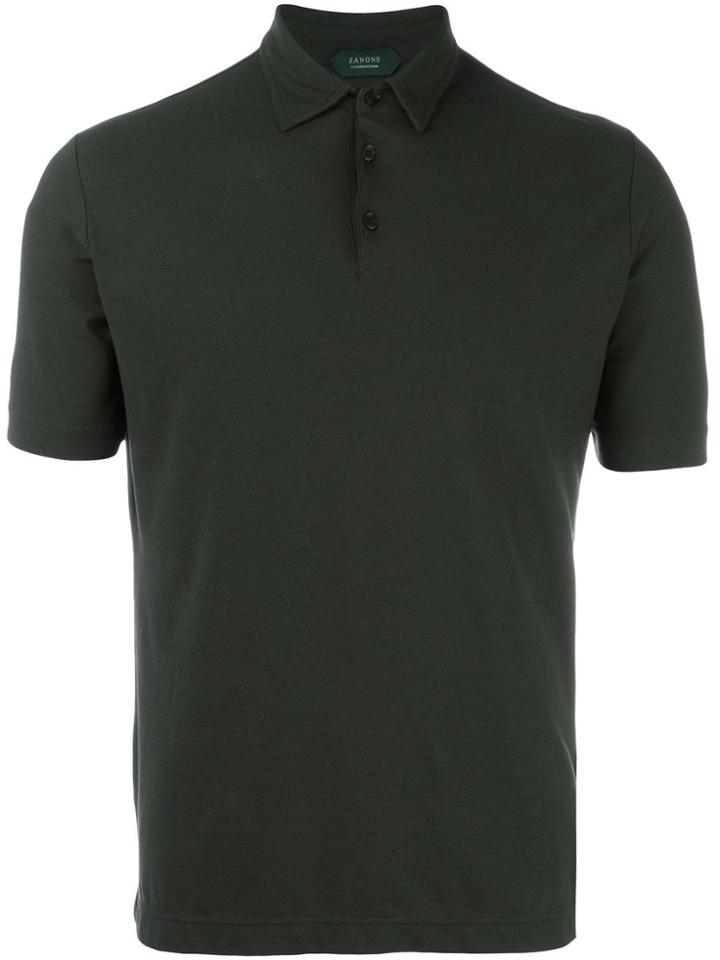 Zanone Shortsleeved Polo Shirt - Green