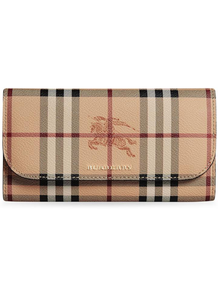 Burberry Haymarket Check Slim Continental Wallet - Nude & Neutrals