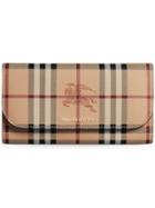 Burberry Haymarket Check Slim Continental Wallet - Nude & Neutrals