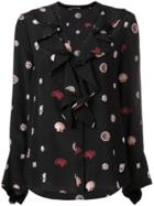 Alexander Mcqueen Mix Print Blouse - Black