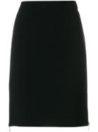 Moschino High Waisted Side Zip Skirt - Black