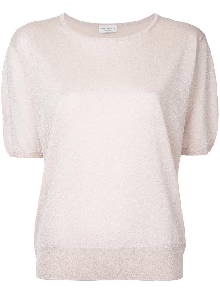 Dries Van Noten - 'napery' Top - Women - Polyamide/polyester/viscose - Xs, Women's, Pink/purple, Polyamide/polyester/viscose