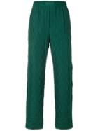 Msgm Quilted Trousers - Green