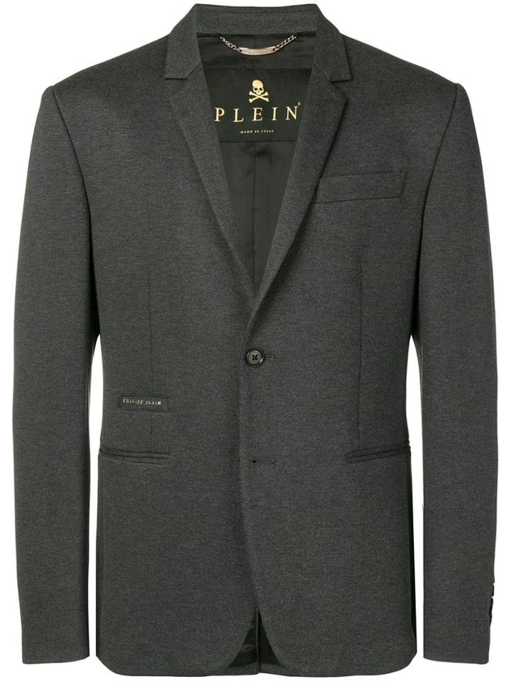 Philipp Plein Classic Single-breasted Blazer - Grey