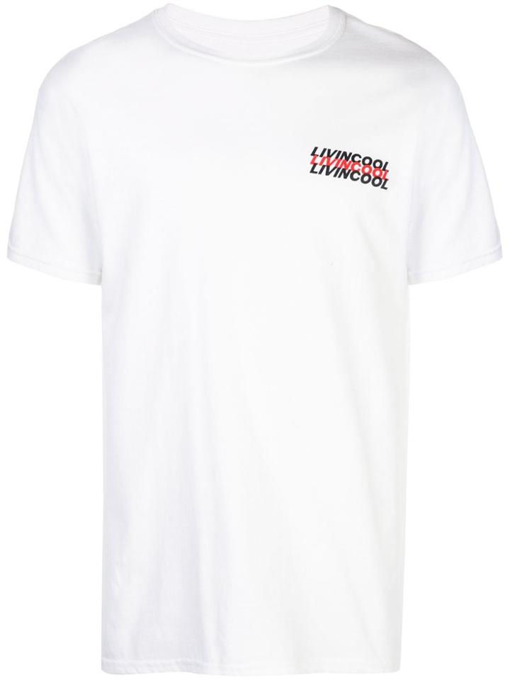 Livincool World Print Crewneck T-shirt - White