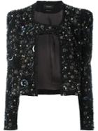 Isabel Marant Embellished Jacket, Women's, Size: 38, Black, Linen/flax/viscose/spandex/elastane/nylon