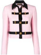 Versace Contrast Trim Jacket - Pink & Purple