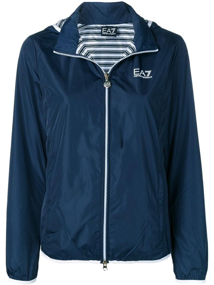 Emporio Armani Zip Hooded Jacket - Blue