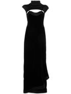 Unravel Project Layered Velvet Dress - Black