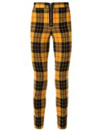 Yang Li Check Pattern Skinny Trousers - Yellow