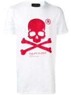Philipp Plein Embellished Skull Print T-shirt - White