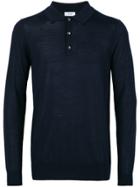 Closed Longsleeved Polo Shirt - Blue