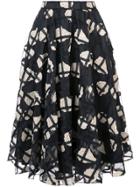 Co Floral Full Skirt - Black