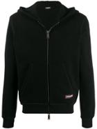 Dsquared2 Logo Patch Zip-front Hoodie - Black