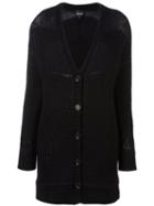 Just Cavalli Knitted Cardi-coat, Women's, Size: Small, Black, Polyamide/mohair/wool/alpaca