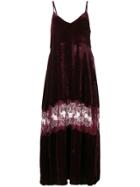 Stella Mccartney Lace Panel Slip Dress - Red