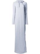 Wanda Nylon Long Hooded Sweatshirt Dress, Women's, Size: 42, Grey, Cotton