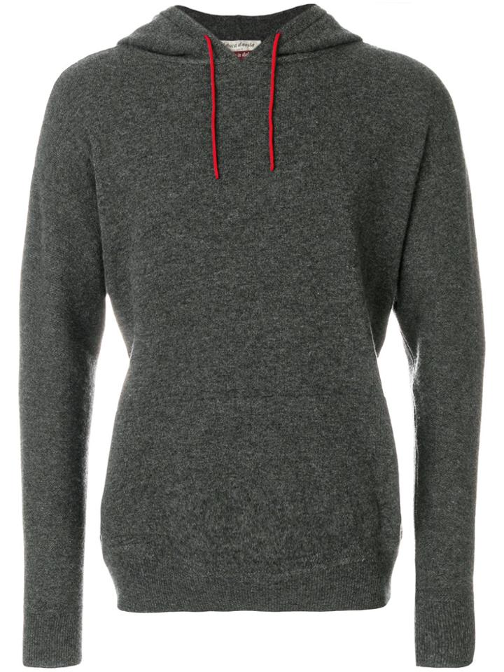 Al Duca D'aosta 1902 Knitted Drawstring Hoodie - Grey