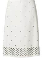 Bottega Veneta Latte Cotton Skirt - White
