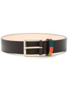 Paul Smith Belt With Bright Stripe Keeper - Brown