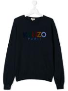 Kenzo Kids Embroidered Logo Sweatshirt - Blue