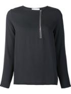 Fabiana Filippi Zipped Round Neck Blouse