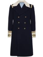 Gucci Admiral Wool Cashmere-blend Top Coat - Blue