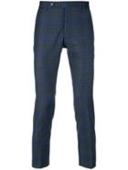 Entre Amis Patterned Cropped Trousers - Blue