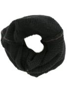 Stitching Detail Scarf, Adult Unisex, Black, Polyamide/wool/yak/hemp, Isabel Benenato