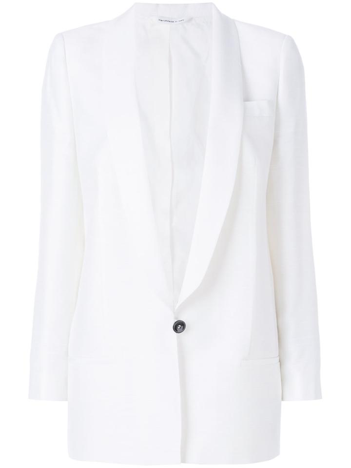 Tonello Deep Front Blazer - White