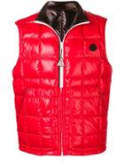 Moncler Padded Zipped Vest - Red