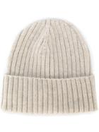 Dell'oglio Ribbed-knit Cashmere Hat - Nude & Neutrals