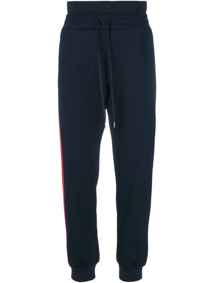 Alexander Mcqueen Stripe Detail Sweatpants - Blue