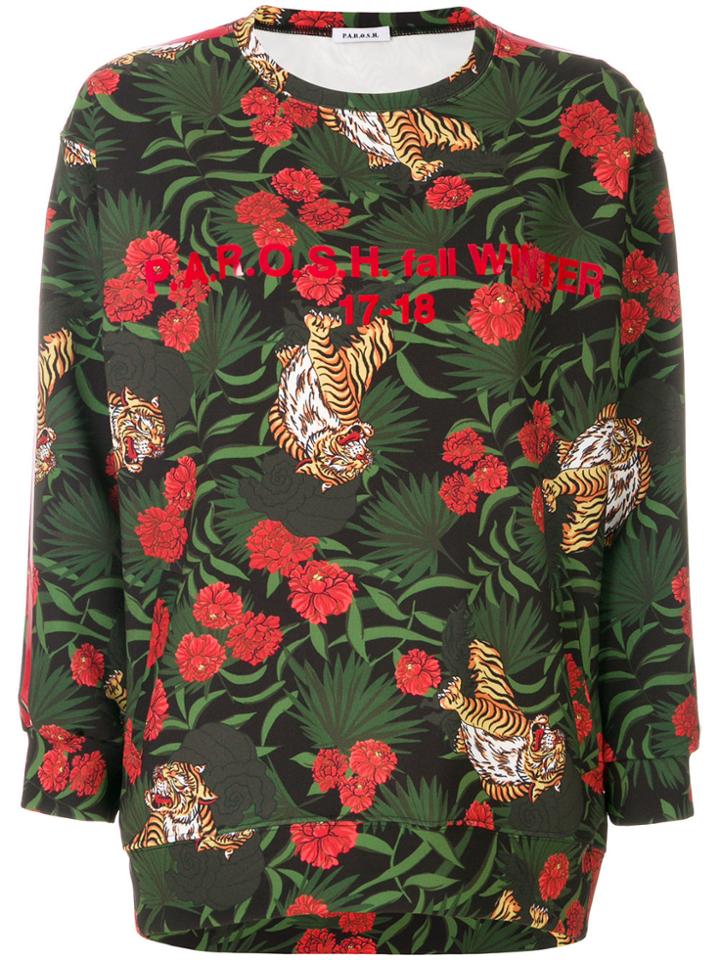 P.a.r.o.s.h. Tiger Print Sweatshirt - Multicolour