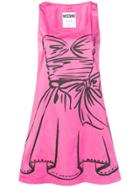 Moschino Graphic Motif Dress - Pink