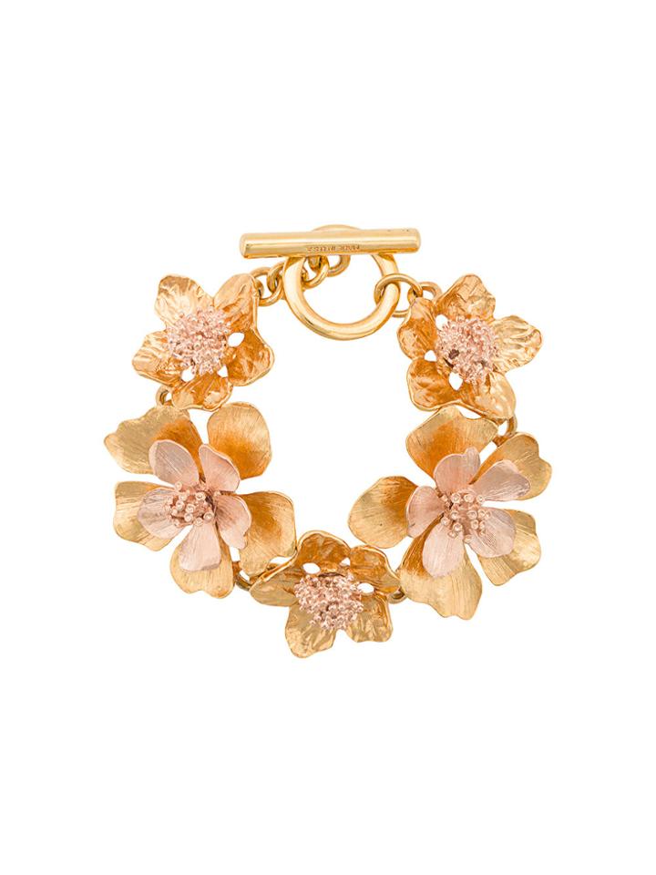 Oscar De La Renta Bold Flower Bracelet - Yellow & Orange