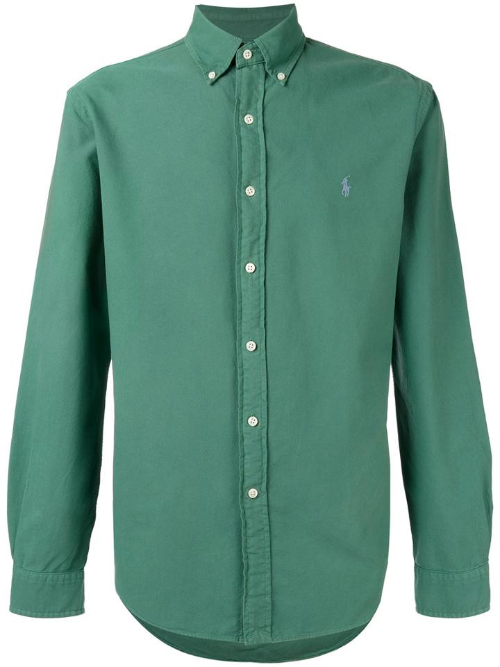 Polo Ralph Lauren - Embroidered Logo Button-down Shirt - Men - Cotton - M, Green, Cotton