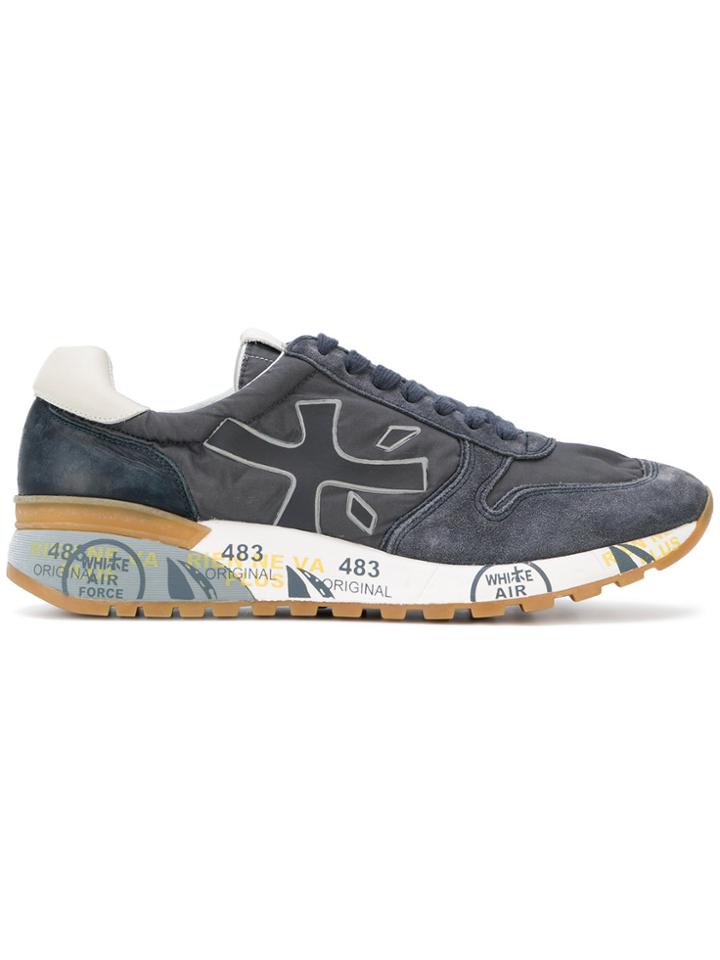 White Premiata Mick Sneakers - Blue