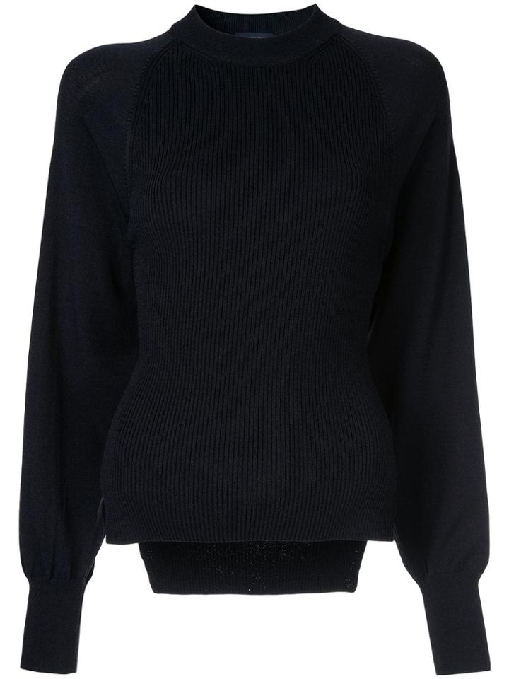 Eudon Choi Fitted Hem Jumper - Blue
