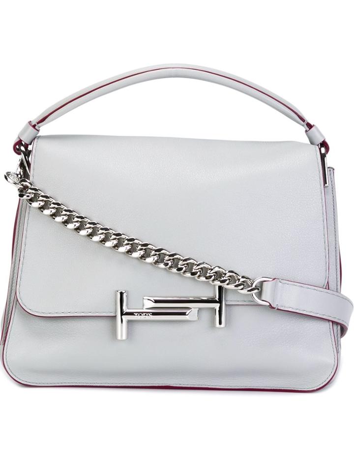 Tod's Double T Medium Satchel - Grey