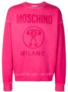 Moschino Logo Printed Sweatshirt - Pink