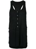 Andrea Bogosian Buttoned Tank Top - Black