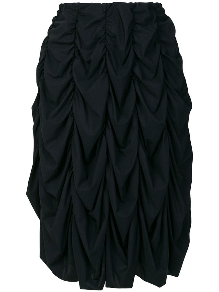 Paskal Ruched Track Skirt - Black