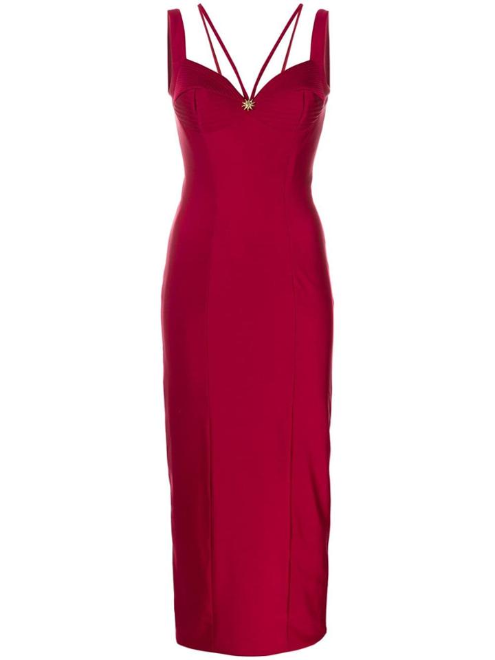 Fausto Puglisi Fitted Bustier Dress - Red