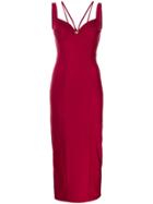 Fausto Puglisi Fitted Bustier Dress - Red