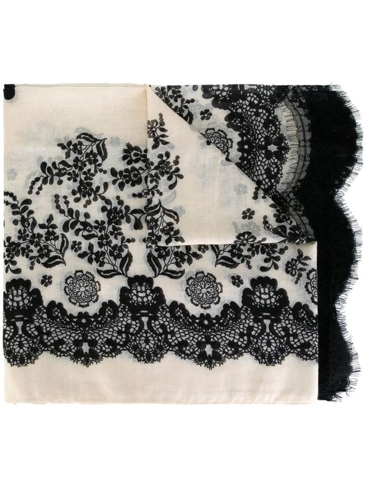 Twin-set Floral Print Scarf, Women's, Nude/neutrals, Polyester