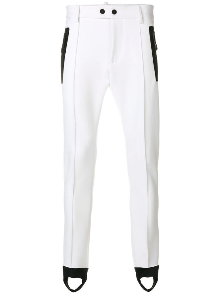 Dsquared2 Skinny Fit Stirrup Trousers - White